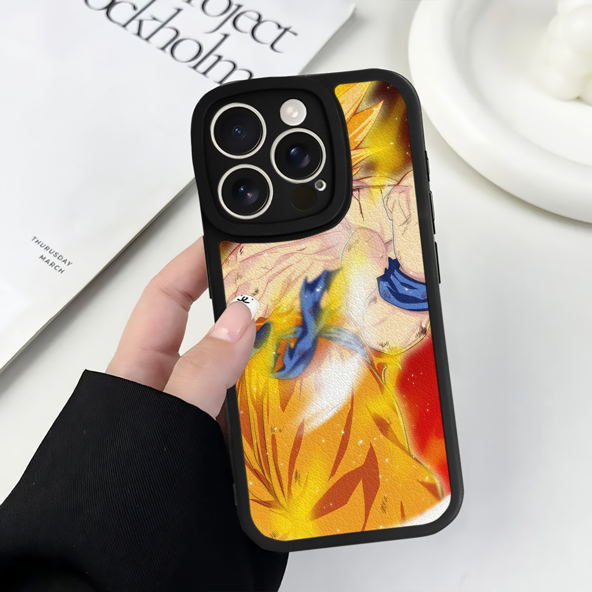 （画像用） ドラゴンボール DRAGON BALL 【iPhone 16シリーズ対応】シリコンスマホケース（レザー調） 材質：シリコン